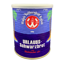 Lade das Bild in den Galerie-Viewer, Urlaubs Schwarzbrot - Dose - 500g